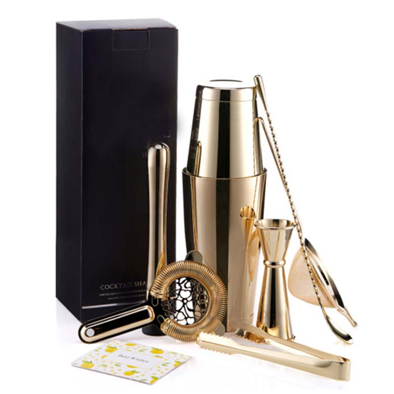 Sept pièces barre barman ensemble d'outils 304 acier inoxydable Boston barman barre Shaker ensemble kit barre outil