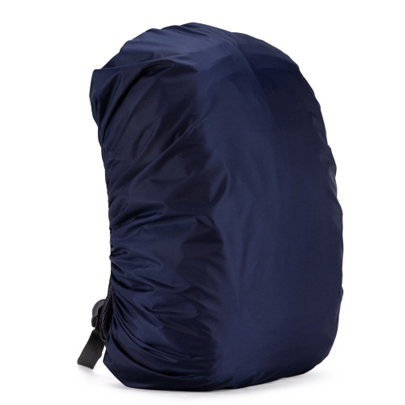 Reisetilbehør vanntett ryggsekk cover bag camping fotturer utendørs fold cover ryggsekk poser for kvinner dust organizer: Marineblå -45l