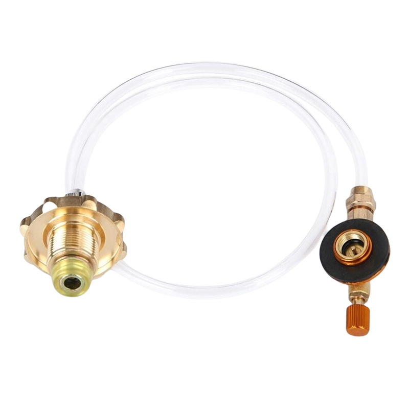 Adaptador de llenado de cilindro para exteriores asiático, estufa de Gas para acampar, adaptador de recarga de Gas, accesorios de conector de horno de tanque de Gas: Borgoña