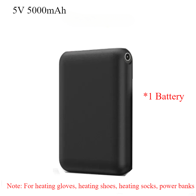 Winter Heated Socks Batteries 7.4V 3000mah 5V 5000mah Li-Polymer Battery Packs For Warm Gloves Clothes Hat Charger Power Bank: Blue