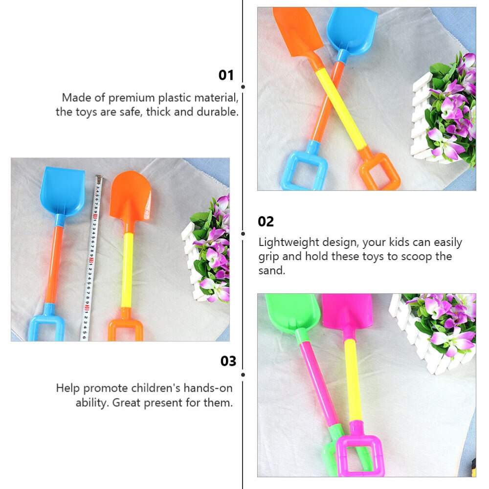 8pcs Sand Shovels Children Sand Shovels Long Handle Shovels