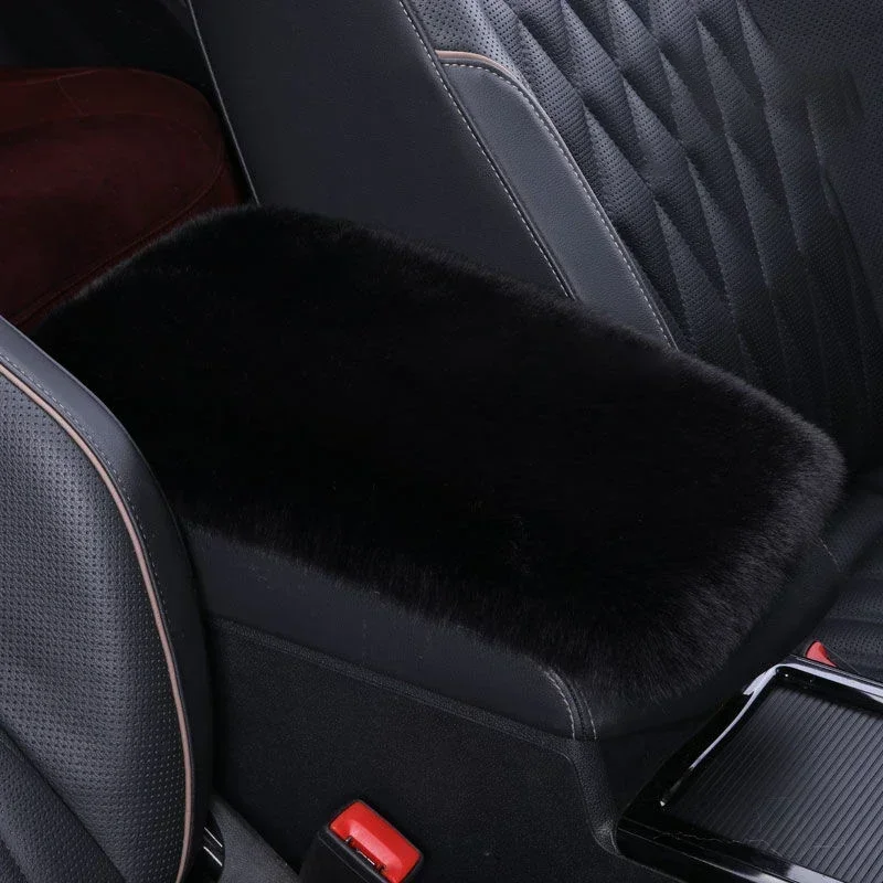 Auto Armsteun Doos Pluche Pad Middenconsole Arm Cover Pad Auto-interieur Decoratie Auto-accessoires Interieur: Rood