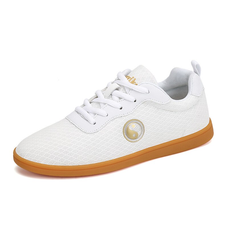 Zapatillas de artes marciales para hombre y mujer, zapatos de ejercicio para adultos, chino tradicional, de Beijing, Tai Chi, Kung Fu, para rendimiento en equipo: 8877 White / 44