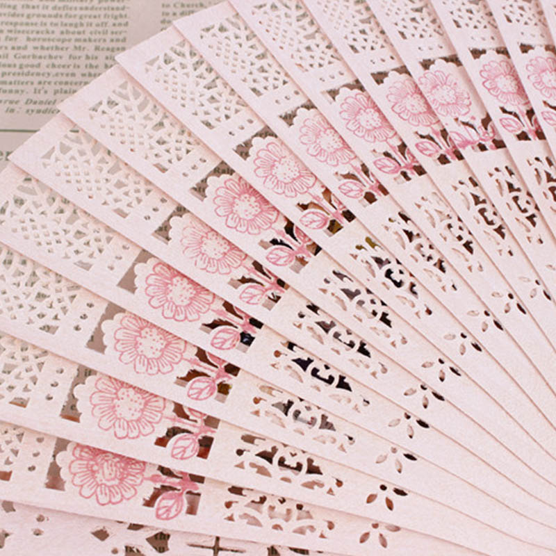 1Pcs Hollow Antique Craft Fan Wooden Aroma Floral Pattern Hand-made Folding Fan Wood Carving Craft Ladies Decoration Crafts