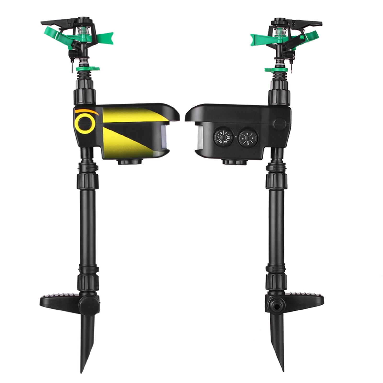 Solar Powered Motion Activated Animal Repeller Yard Enforcer Garden Animal Deterrent Automatic Rotating Adjustable Large Area