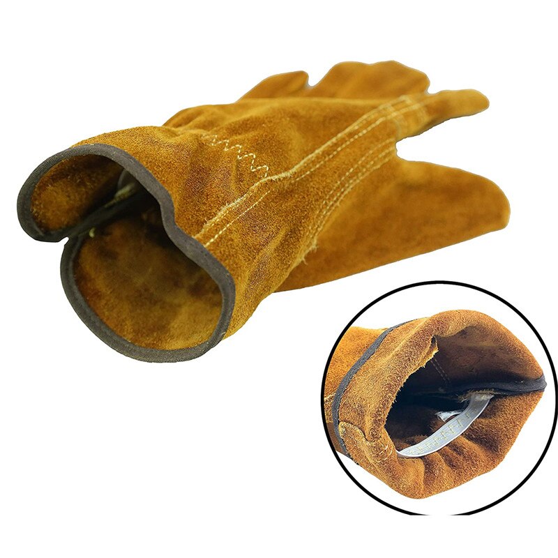 Waterproof Leather Work Gloves Thorn Proof Gardening Gloves Heavy Duty Rigger Gloves for Gardening, Fishing, Construction