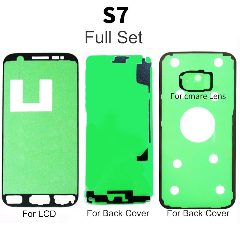 Voor Samsung Galaxy S7/S7 Rand G935F Lcd-scherm Back Battery Cover Camera Lens Waterdichte Sticker Tape lijm: S7 full set