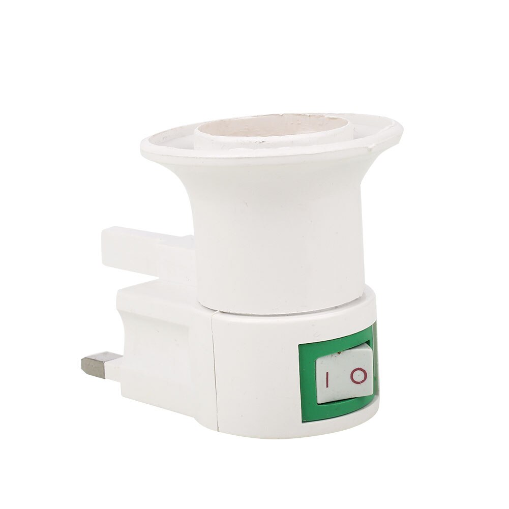 Bulb Adapter with on OFF Switch E27 UK Plug Lamp Holder LED Light Control Switch Socket Accessory Replacement Lamp Light Base