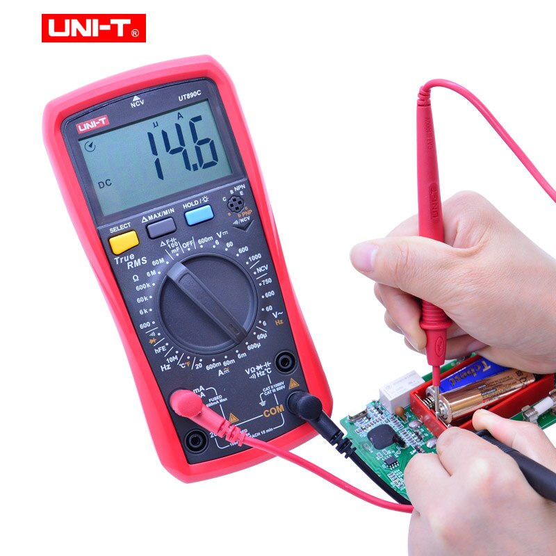 UNI-T UNI T Digital Multimeter True RMS UT890C UT890D + Handbuch Palette AC DC Frequenz Kapazität Temperatur Tester Hintergrundbeleuchtung