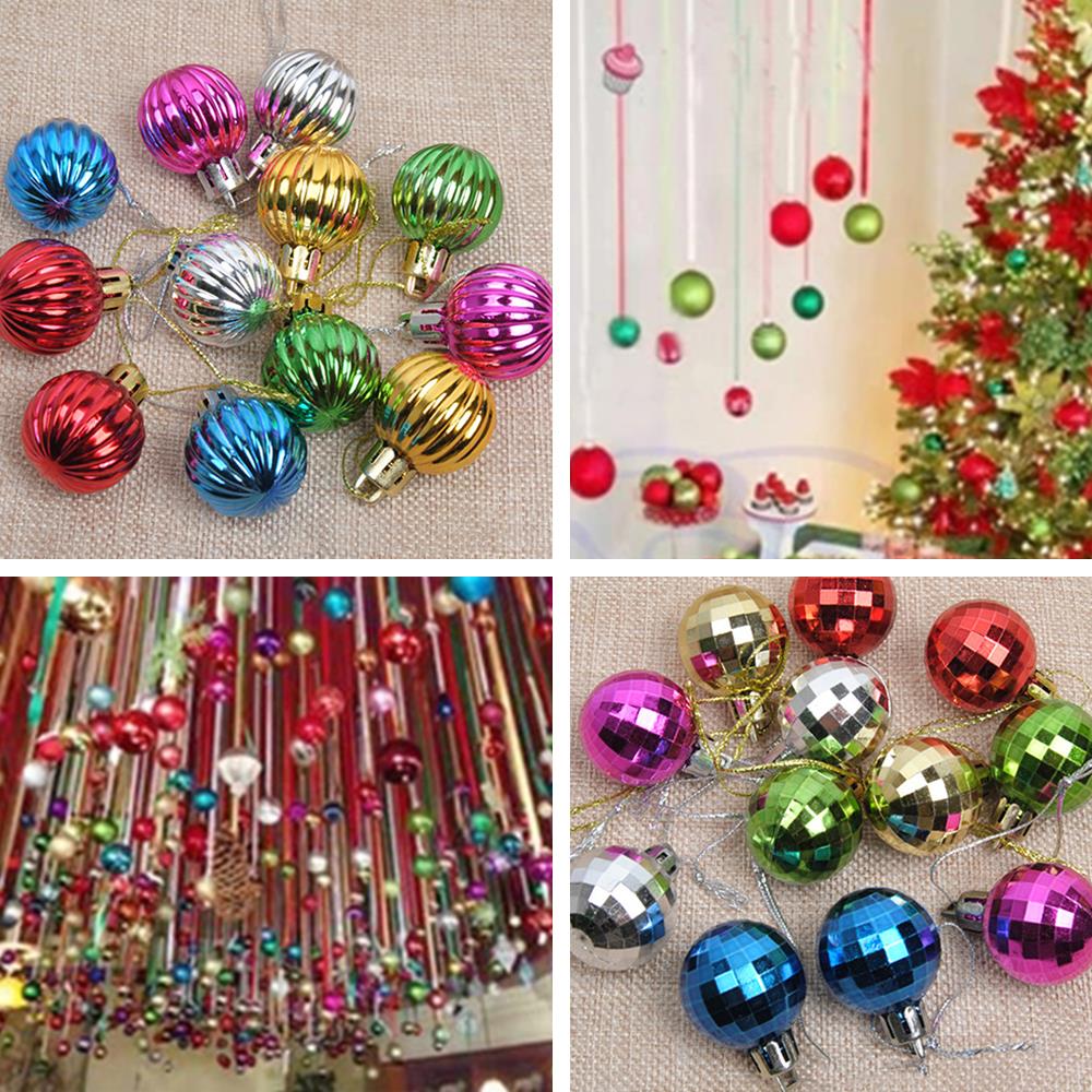 Plastic 12 Stks/set Decoratieve Bal Baard Kerstballen Gekleurde Creatieve Hanger Opknoping Decoratie Party Xmas Ornamenten Fancy Dress