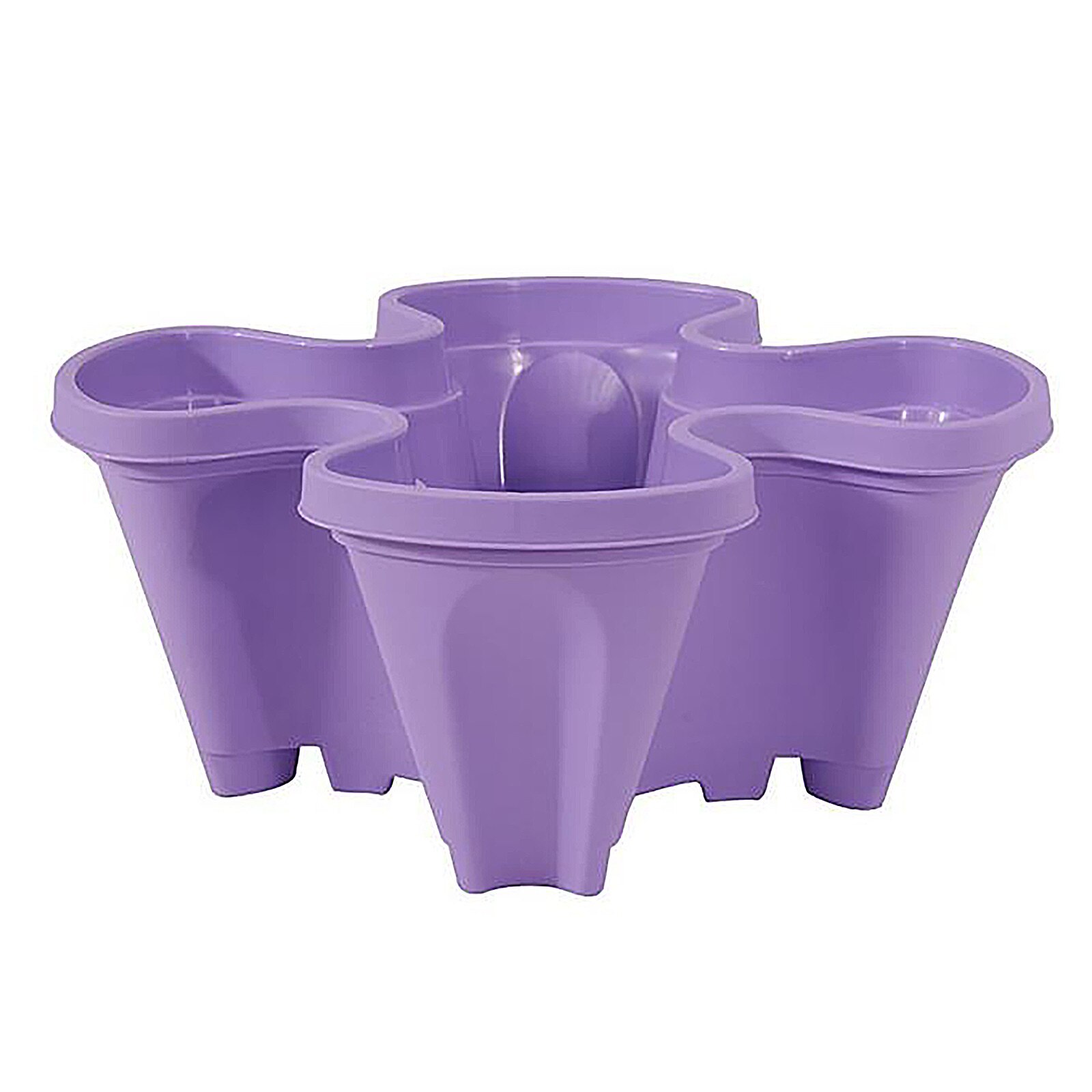 Stackable Flower Tower Strawberry Planter Multi-Layer Combination Vertical Planter Three Petal for Strawberry Herb Vegetable Pot: Purple 
