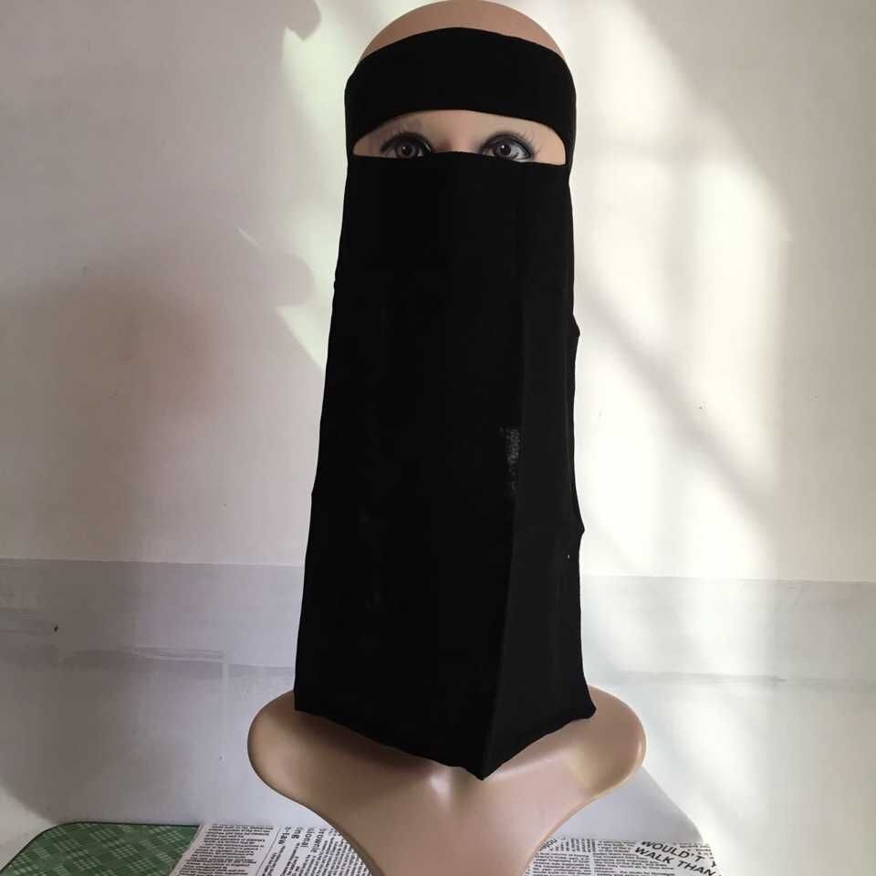 H1052 one layer chiffon niqab, muslim hijab scarf,face mask,fast