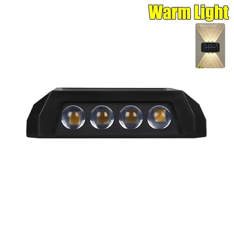 4/6/8 LED Solar Wandlamp Automatische Schakelaar Gangverlichting Waterdichte Outdoor Yard Lantaarn voor Tuin Straat Landschap Decor: Rood