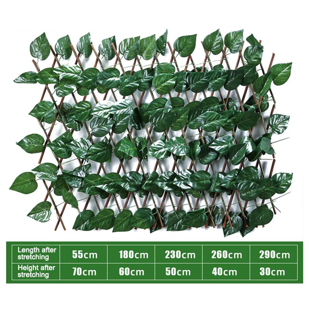 Garden Green Vine Fence Privacy Hedge Screen Telescopic Privacy Fence Suitable for Outdoor Indoor Garden Fence Backyard