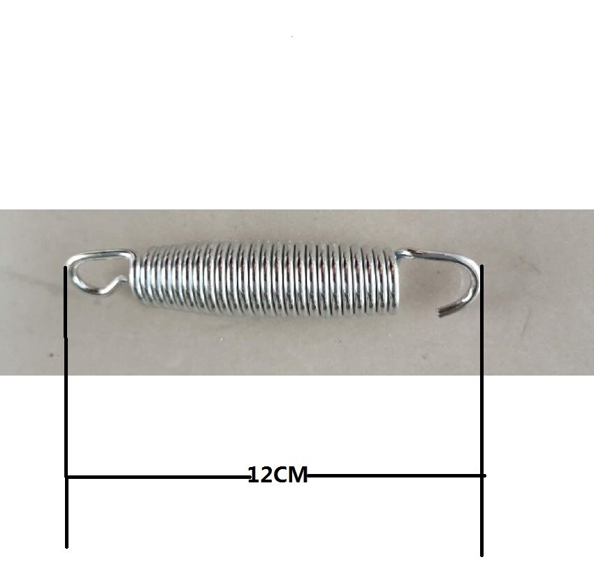 steel metal material kids bungee trampoline springs: 12cm(hook to hook)