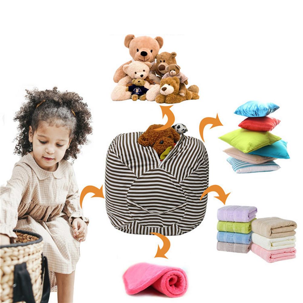 Canapé de sac de haricot de toile de grande capacité pour la chaise de sac de haricot d'enfants sans remplissage jouets en peluche sac de rangement de vêtements mous