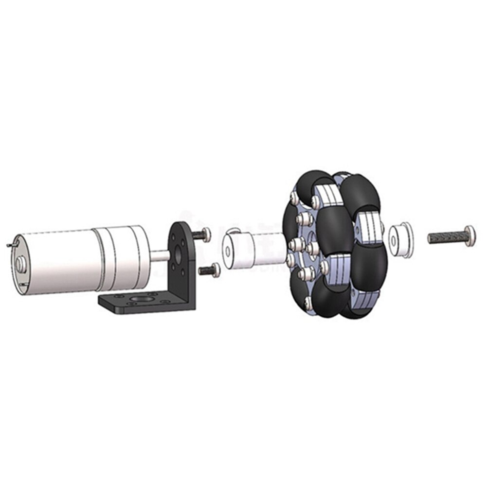 2 roues en plastique Omni, 58mm, pour Kit Robot, servomoteur, Omni Wheel 14135