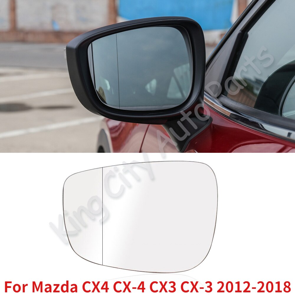 CAPQX dla Mazda CX4 CX-4 CX3 CX-3 2012-2018 z ogrzewaniem boczne szkło lustrzane lusterko wsteczne lusterko wsteczne biały obiektyw