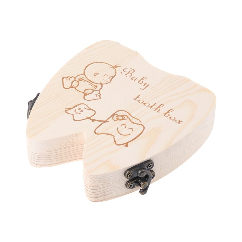 Boîte à Dents De Bébé En Bois Personnalisable - Avec Cadre Photo Et Pince, Cadeau Souvenir