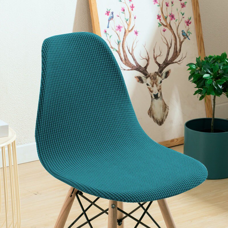 Housse de siège pour chaise Eames, lavable, amovible, sans accoudoirs, pour Banquet, maison, hôtel, 1 pièce: lake blue