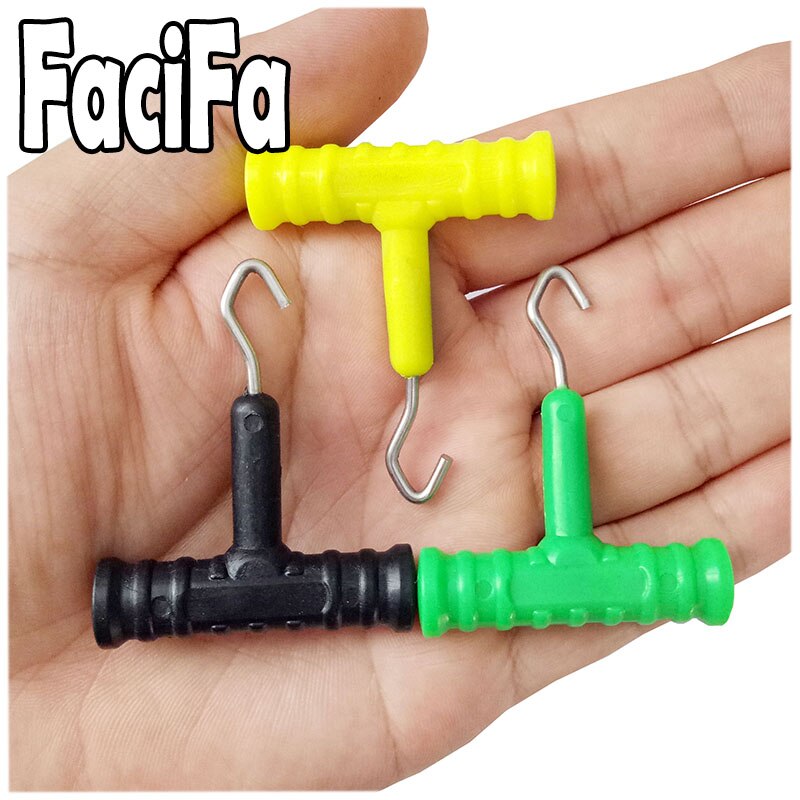 Extractor de nudo de pesca de acero inoxidable, herramienta de fabricación de aparejo de carpa, herramienta de nudo de gancho, aparejos terminales de aparejo de carpa, accesorios de pesca: 3 all colors