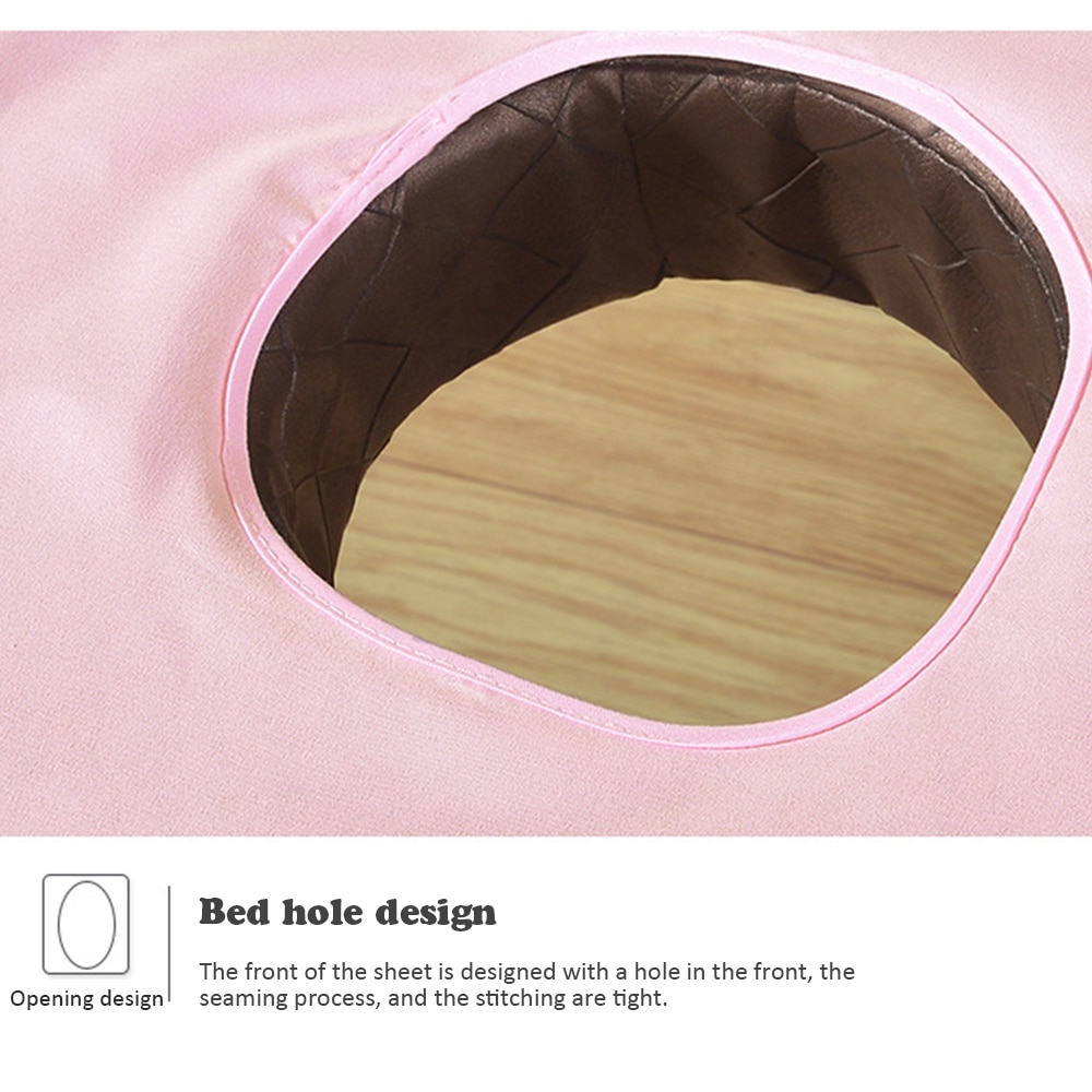 Professionele Cosmetische Salon Lakens Massage Laken Effen Couch Voorschip Gat Polyester Elastische Alle-Ronde Wrap