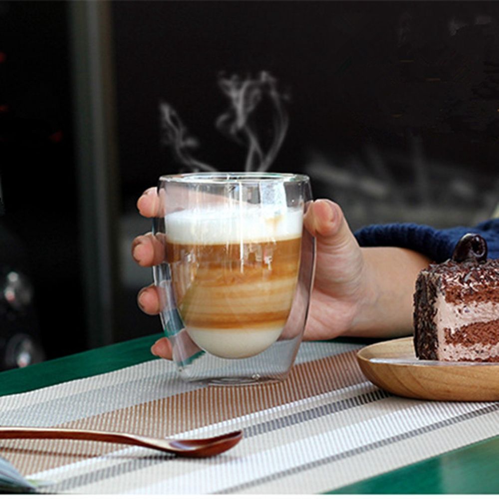 High Borosilicate Double Wall Glass Beer Espresso Coffee Cup Set Heat-resistant Handmade Tumbler Tea Whiskey Glass