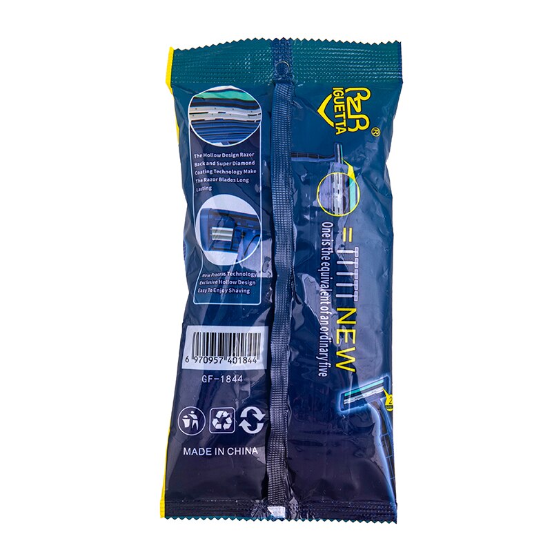 barbe rasoirr facial razor double face men shaver rasoir securité rasoir manuel IGUETTA Tendance 2 Couches Rasoir Visage 5 pièces Socle Pour Rasoir De Rasage Rasoir Visage Bleu Couteau Pour homme CN (origine)