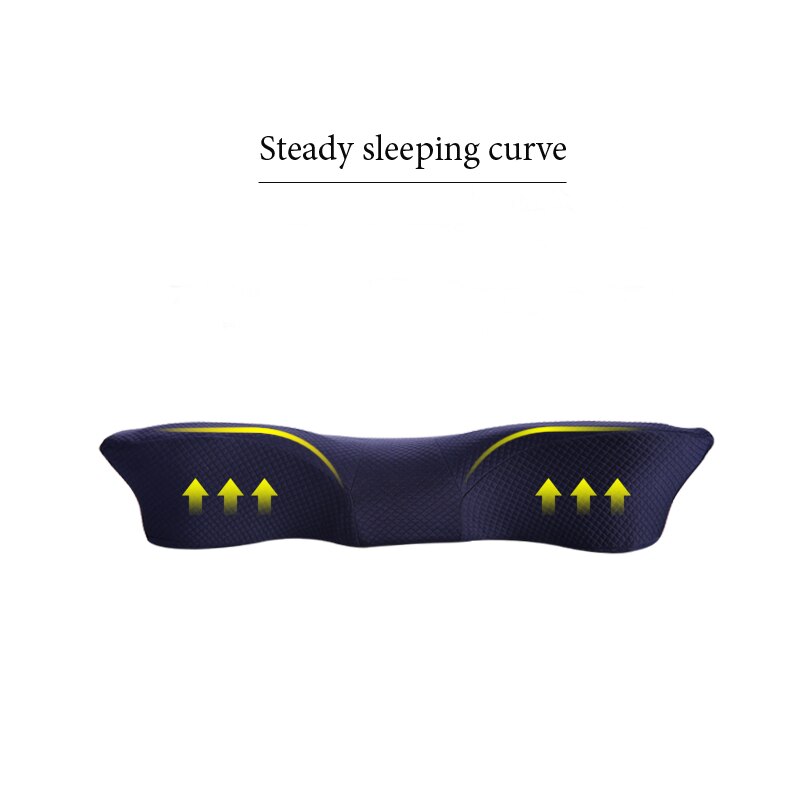 Almohadas de cama en forma de mariposa, almohada de espuma viscoelástica, Cervical, ortopédica, para el cuidado de la salud, de rebote lento para dormir