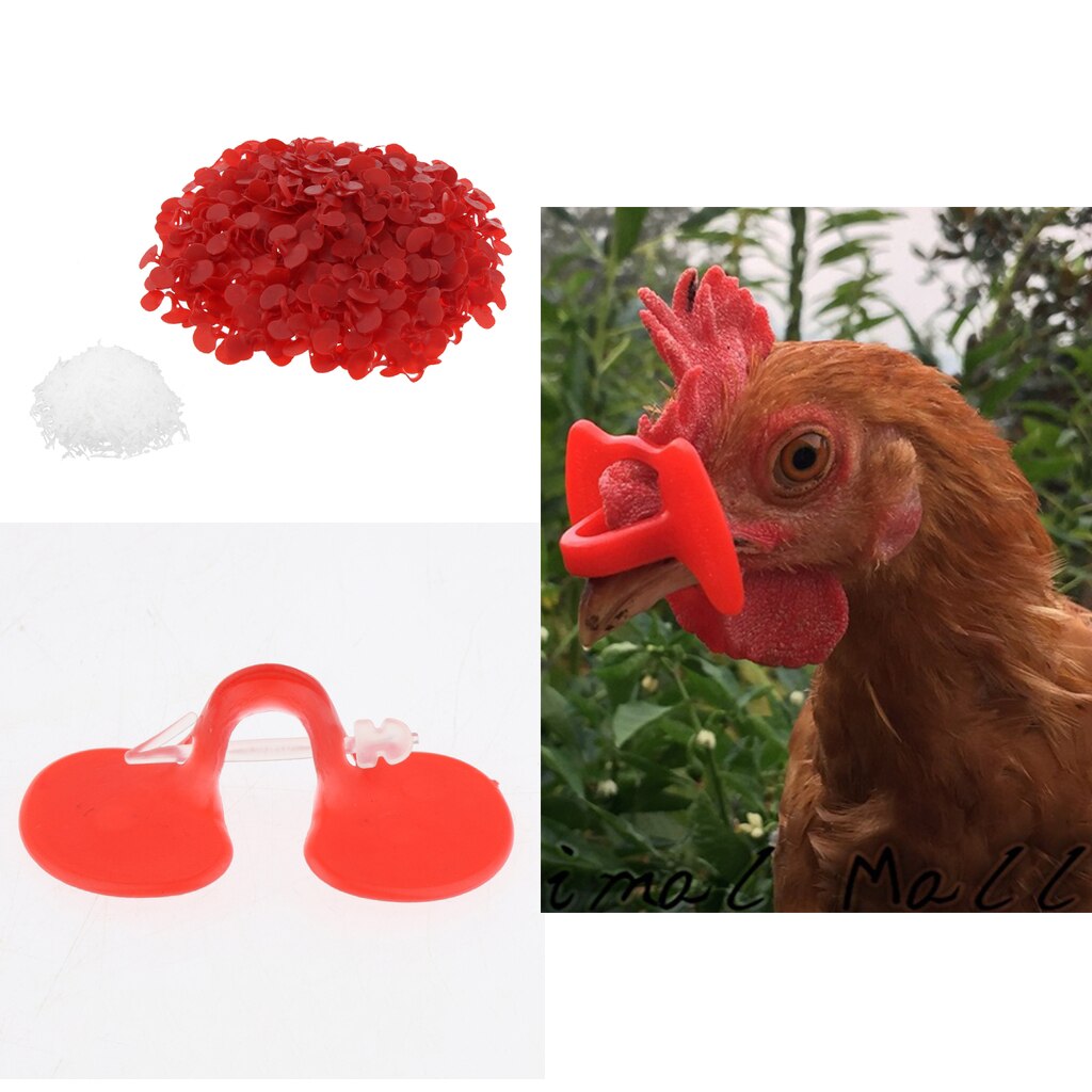 500x Chicken Glasses Chicken Pheasant Anti-pecking Glasses Poultry Supplies