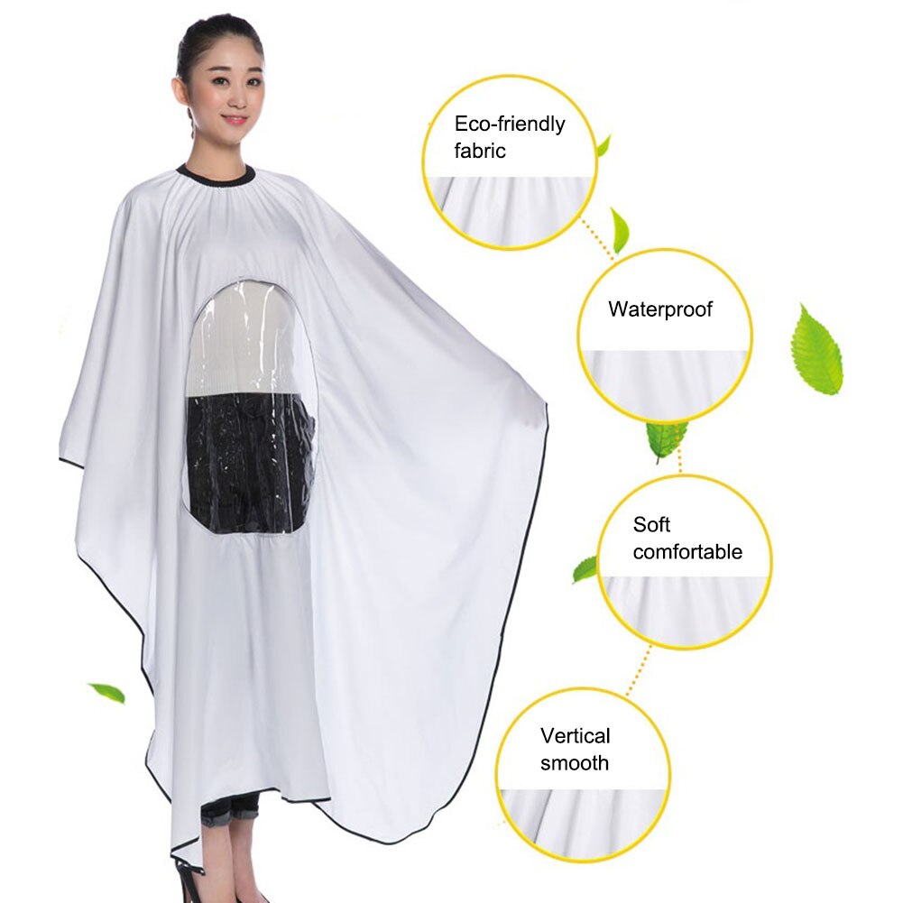 Hairdressing Cape Hair Salon Haircut Gown Cape with Visible Window Hair Dressing Wrap Apron Barber Shop Supplies