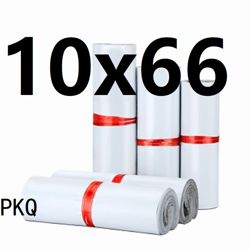 100Pcs/Lot Poly Mailer Waterproof Mailing Bags Thicken Bags Mailer Self-seal Adhesive Courier Storage Bags: 10x66cm