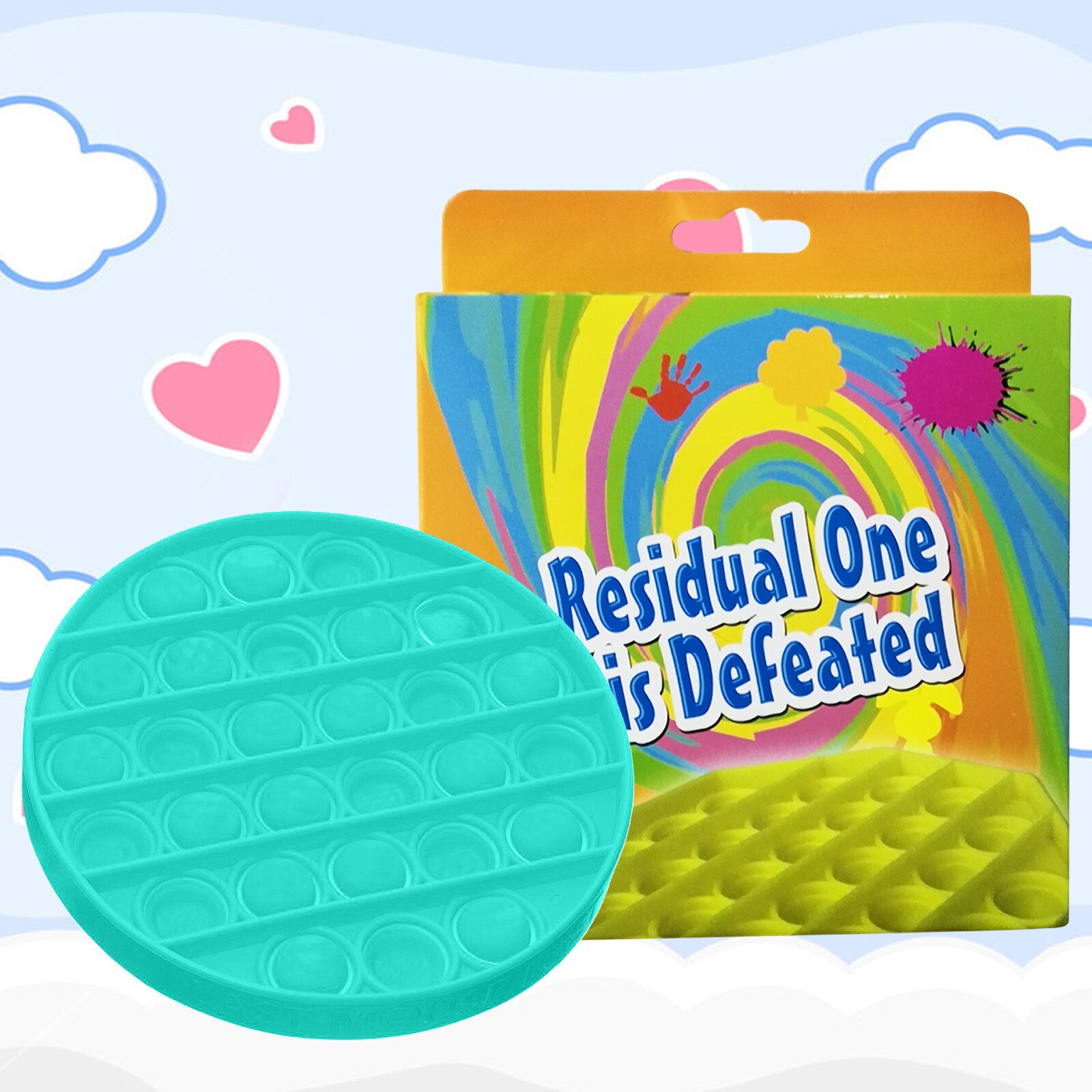 Newcoming Push Bubble Fidget Sensory Reliever Toy Unisex Autism Stress Decompression toy Christmas Juguete de descompresión: D