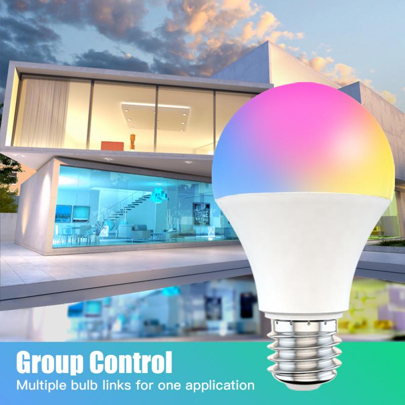 TUYA Wifi Smart Bulb home Lighting lamp 9W E27 Magic RGB +CW +WW LED Colorful Light Bulb Dimmable Support IOS /Android