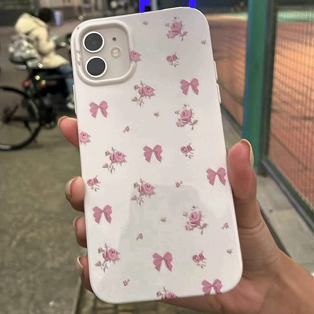 SEIRASSIM leuke bloem zachte telefoon case voor iphone 15 pro max 14 plus 13 11 12 siliconen cover voor iphone xr xs max x7 8p se2 SE3