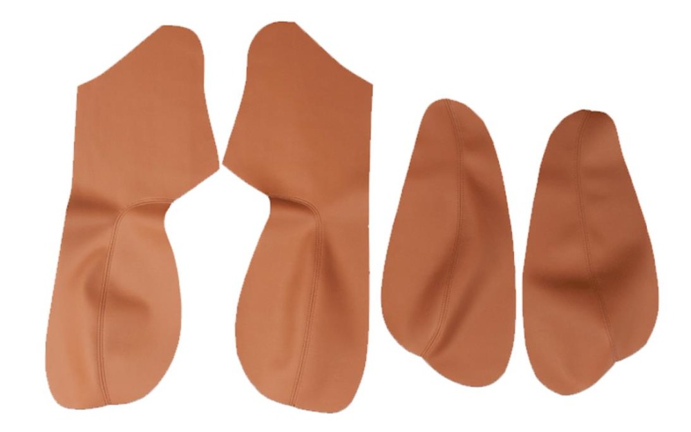 4 stuks microvezel voor- en achterdeurpanelen armsteun lederen hoes beschermlijst voor peugeot 206 207 / citroen  c2