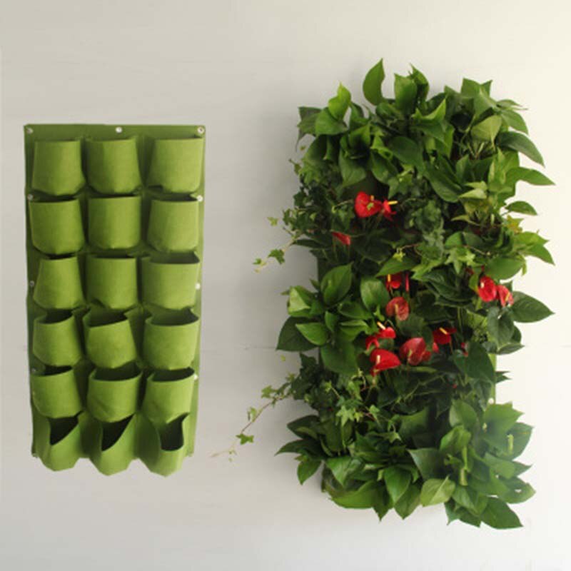 Bolsas de plantación para colgar en la pared, macetero Vertical para jardín, cultivo de plantas verdes, bolsa de vida vegetal, bolsas de suministros, 6/9/12/18 bolsillos