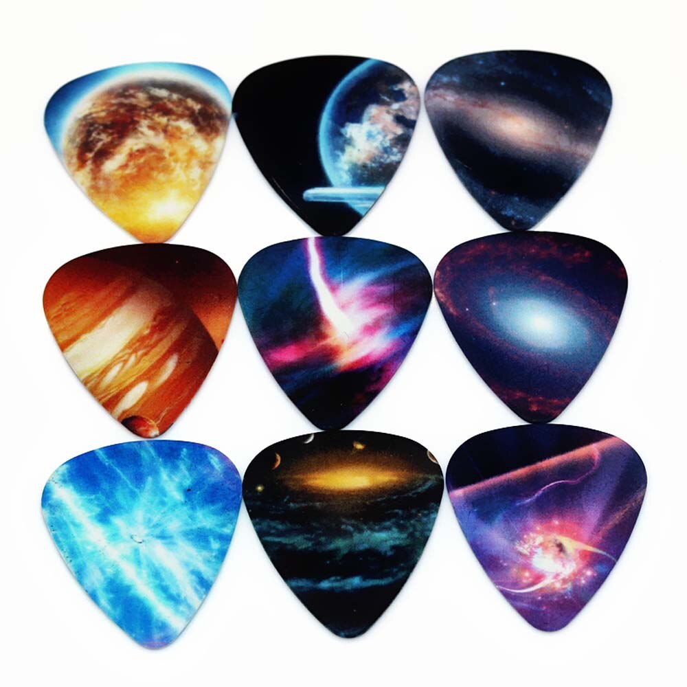 Palhetas para guitarra, 10 opções de espessura de impressão, acessórios para guitarra: 0.46mm