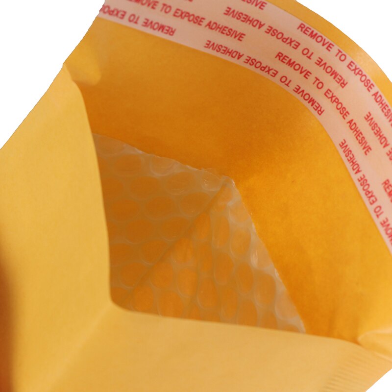10 stk gule kraftpapir bobleposer mailers polstret konvolutt med bobleinnpakket postkurve