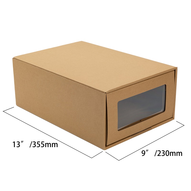 1pc Thickened Kraft Cardboard Box Drawer Shoebox Space Saving Storage Organizer Container Box Sports Shoes High Heels Holder: for sports shoes
