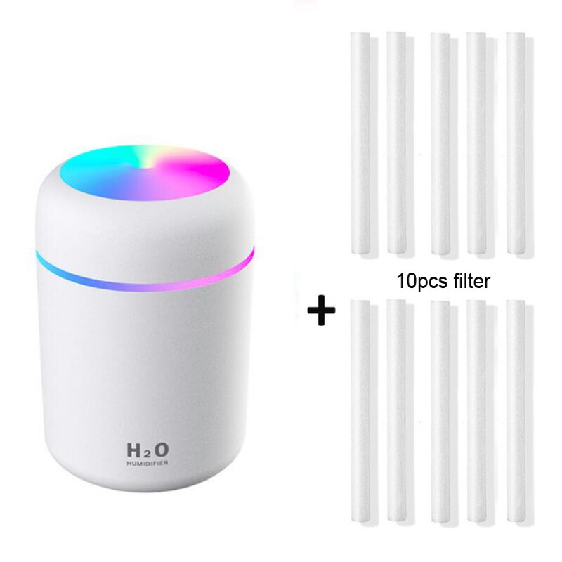 300ml Air Humidifier Led Light USB Ultrasonic Dazzle Cup Aroma Diffuser Cool Mist Maker Aromatherapy Humidificador Difusor: Lang-kiln red
