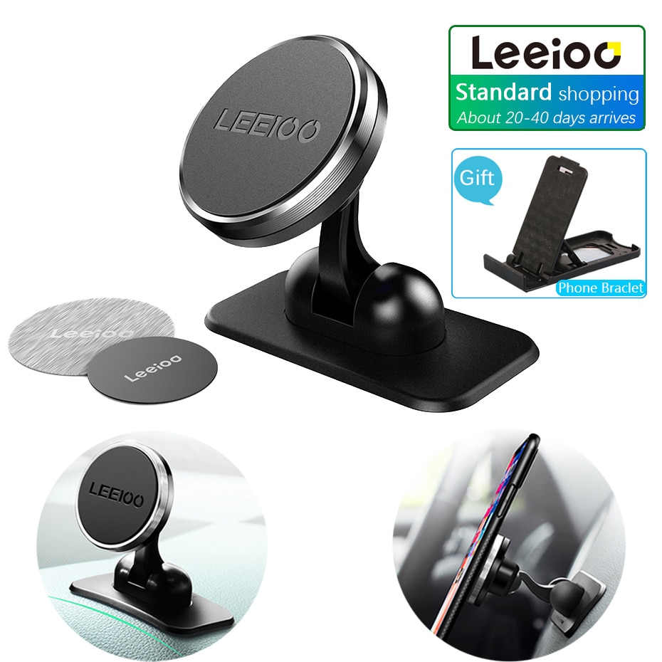 Leeioo metallinen magneettinen autoteline pastakiinnitys yleiskäyttöinen pöytäauto kuorma-autoteline iphone 11 x:lle 8 samsung huawei  p40 xiaomi 10
