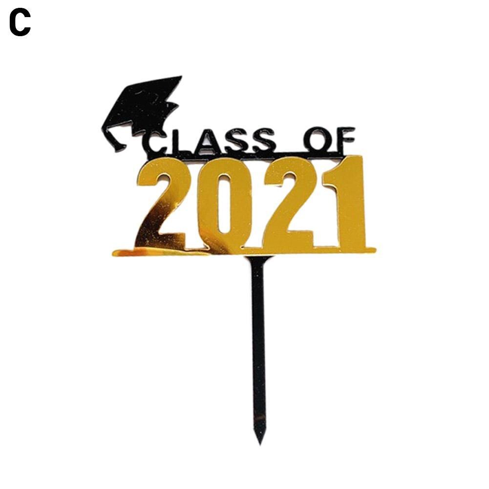 Class of Cake Topper Congrats Acrylic Cupcake Toppers For Graduations College Celebrate Party Cake Decorations: C