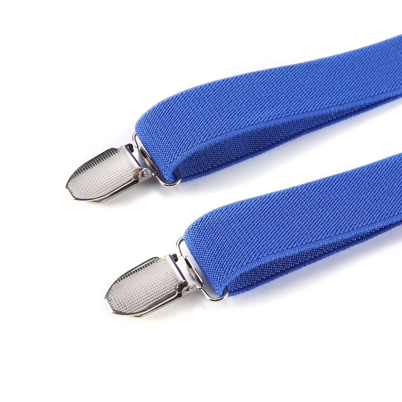 Y-Vorm 4 Clips Bretels Mannelijke Unisex Vintage Casual Lederen Bretels 2.5 Cm Breedte Voor Man Vrouw Microfiber Bretels
