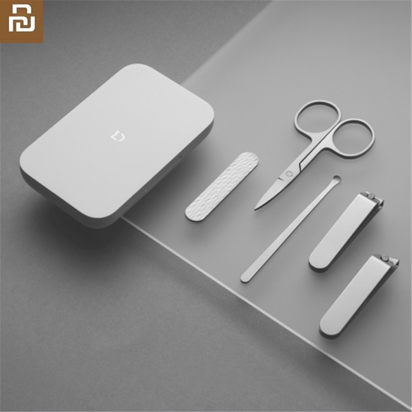 Xiaomi-cortauñas de acero inoxidable Mijia, 5 uds., cortauñas para el cuidado de la pedicura, lima de uñas, herramientas de belleza profesionales