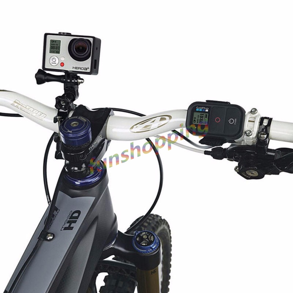 Para accesorios gopro para bicicletas, bicicleta, motocicleta, montaje en manillar, ajuste de trípode para Go Pro Hero 3 + 4 5 Xiaomi Yi II 4K Sjcam S