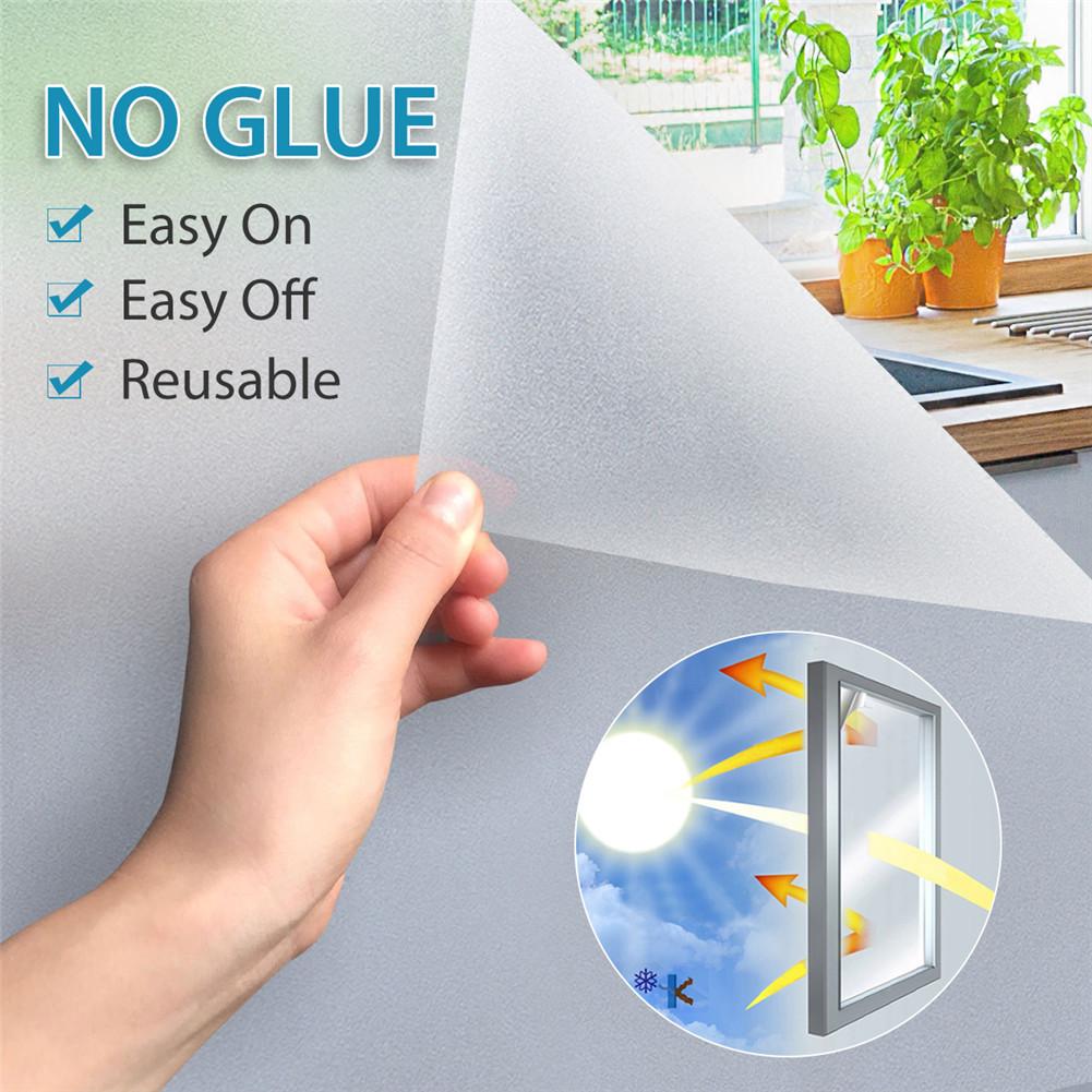 PVC Window Film Removeable Self Static Privacy Frosted Glass Film For Bathroom Office Meeting Room Waterproof Glass Sticker