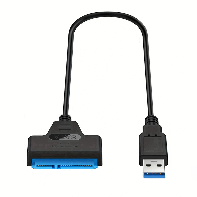adapter SATA na USB 3.0 robić dysków twardych Obsługuje dyski twardy 2,5 cala zewnętrzne SSD HDD 22-pinowe zasilanie DC Kabel USB