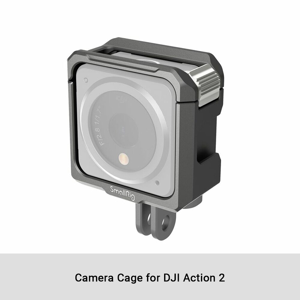 SmallRig Camera Cage for DJI Action 2 Full Cage With Cold Shoe for Tripod Microphones LED Lights Camera Accessories 3661: Camera Cage 2