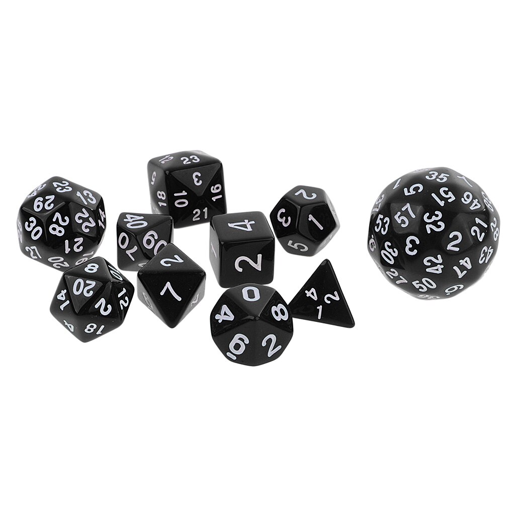 Lot de 10 dés à dix faces, jeu de société jaune et créatif Lot de 10 dés à dix faces, jeu de société jaune et créatif